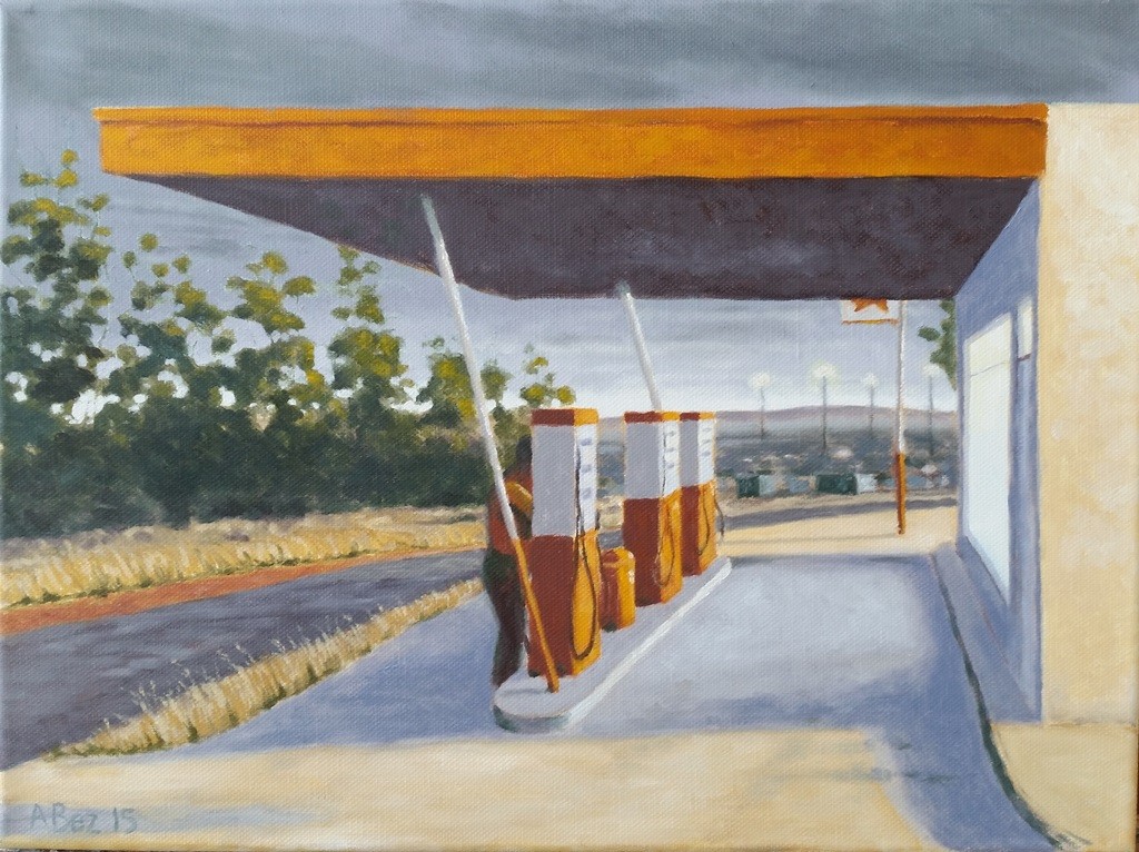 "Brandstof" [Fuel], oil on canvas, 30x40cm