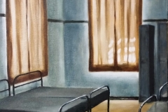 "Healdtown Dormitory, after the renovations", oil on canvas, 30x30cm
