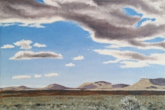 "Stilhou tussen Graaff-Reiner en Pearston", oil on canvas, 30x30cm.