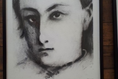 One of the drawings, framed.
